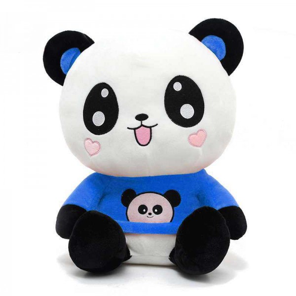 Cute Happy Panda wearing beautiful Blue Baby Panda T-shirt